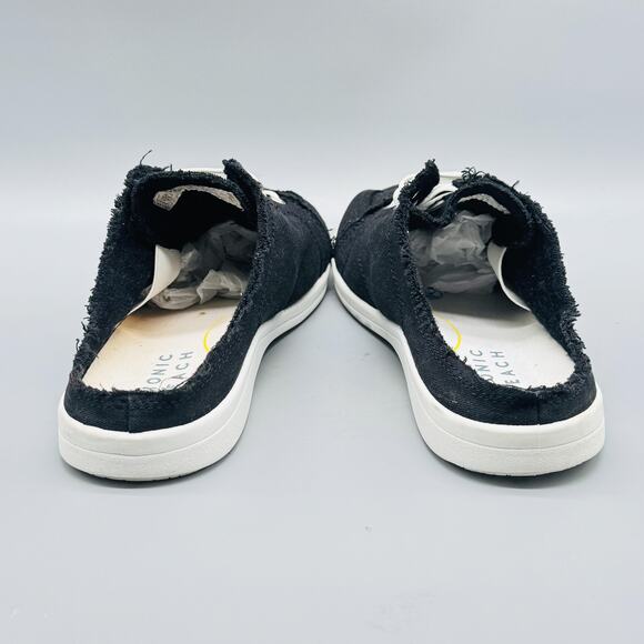 Vionic Shoes Womens 11 Black Canvas Slip On Beach Breeze Sneakers Lace Up - Picture 8 of 13